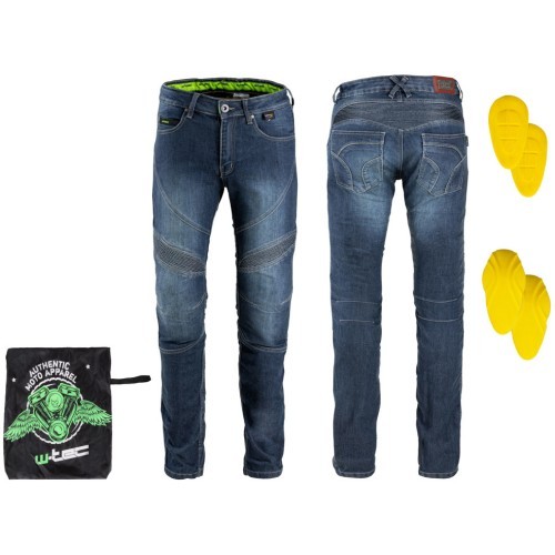 Мужские мото-джинсы W-TEC Oliver - Blue