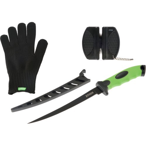Набор для филетирования ZFish ZFX - нож, перчатки, точилка