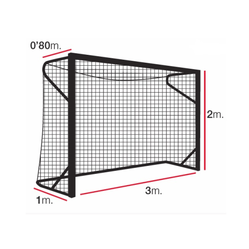 Football goal net PP 2x3x0.8x1m 3mm
