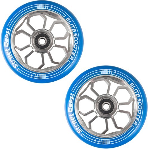 Сменные колеса для трехколесного самоката inSPORTline, 110 мм, 2шт, синий-сере