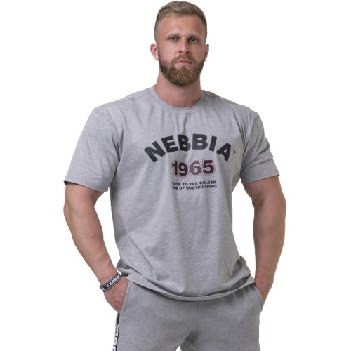 Vīriešu T-krekls Nebbia Golden Era 192 - Light Grey