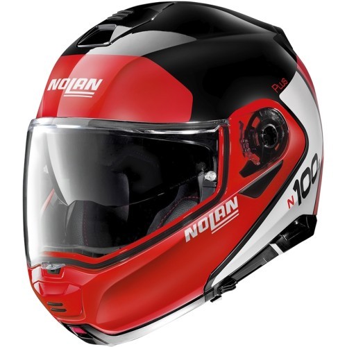 Мотоциклетный шлем Nolan N100-5 Plus Distinctive N-Com P/J - Glossy Black-Red