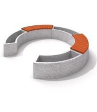 Concrete Planter Set with Bench Inter-Play 02