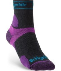 Kojinės Bridgedale TrailRun Merino, violetinės/juodos - 260