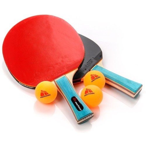 Set Of 2 Table Tennis Rackets Meteor, 3 Balls Included