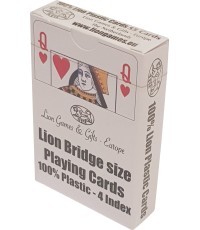 Lion Single 100% Plastic Playingcards Bridge