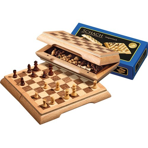Дорожный шахматный набор Philos деревянный, магнитный 17x8.5cm