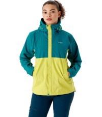 Moteriška striukė nuo lietaus Rab Downpour Eco Jacket - Elektrinė/geltona