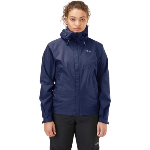 Sieviešu lietus jaka Rab Downpour Eco Jacket - Deep ink