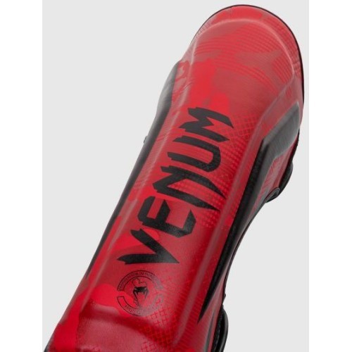 Venum Elite Shin Guards - Red Camo