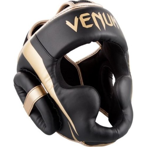 Боксерский шлем Venum Elite - черный/золотой