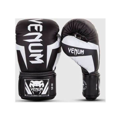 Боксерские перчатки Venum Elite - черные/белые