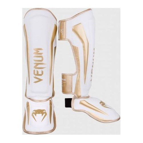 Venum Elite Standup Leg Guards - белый/золотой
