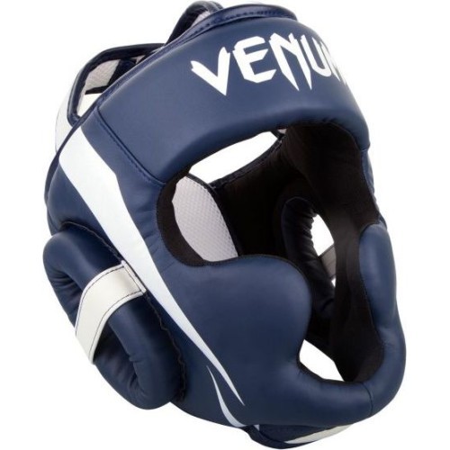 Боксерский шлем Venum Elite - белый/темно-синий