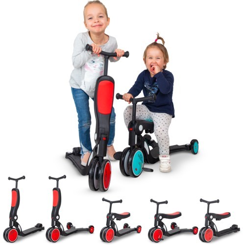5-in-1 Worker Finfo līdzsvara velosipēds bērniem - Red