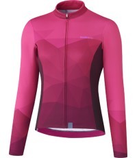Moteriški dviratininko marškinėliai ilgomis rankovėmis Shimano Kaede, dydis L, rožiniai
