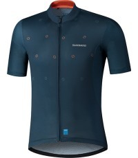 Vyriški dviratininko marškinėliai Shimano Aerolite, dydis XL, tamsiai mėlyna
