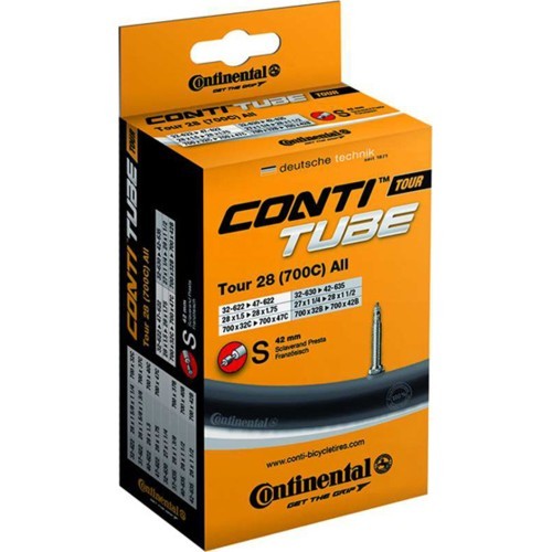 Velosipēda riepas iekšposteņa caurule Continental Tour 28, 47/62-584/622, plašs Dunlop vārsts