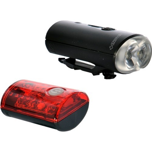 Комплект велосипедных фонарей OXC LED, передний: 2 LED, 100lm, задний: 3 LE