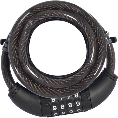 Velosipēda slēdzene OXC CombiCoil10, melna, 10x1500mm