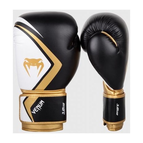 Venum Боксерские перчатки Contender 2.0 - черный/бело-золотой