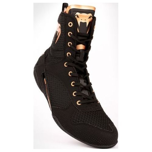 Venum Elite boksa apavi - melni/bronzas krāsas