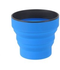 Suspaudžiamas puodelis Lifeventure Silicone Ellipse FlexiMug - Mėlyna