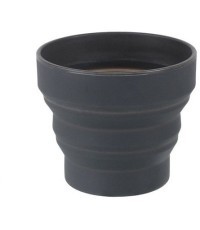 Suspaudžiamas puodelis Lifeventure Silicone Ellipse FlexiMug - Tamsiai pilka