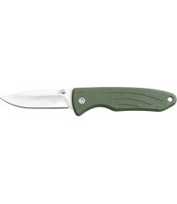 Нож FoxOutdoor, зеленый, рукоятка из термопластичной резины