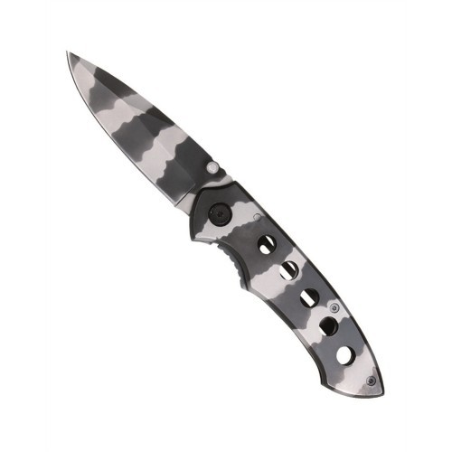 CAMO ONE-HAND KNIFE WITH CLIP