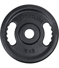 Cast Iron Olympic Weight Plate inSPORTline Castblack OL 15 kg 50 mm
