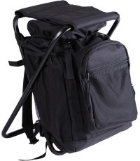 BLACK BACKPACK WITH CHAIR