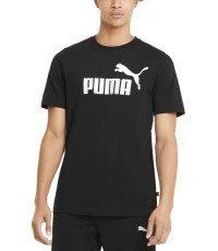 Puma Marškinėliai Vyrams Ess Logo Tee Black