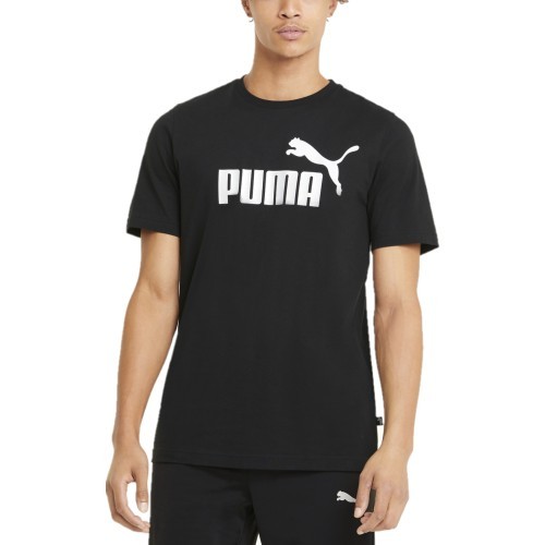 Puma Marškinėliai Vyrams Ess Logo Tee Black
