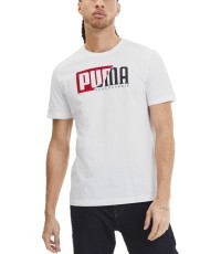 Puma Marškinėliai Flock Graphic Tee White