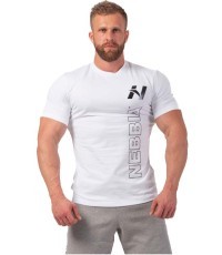 Vyriški marškinėliai Nebbia Vertical Logo 293 - Balta