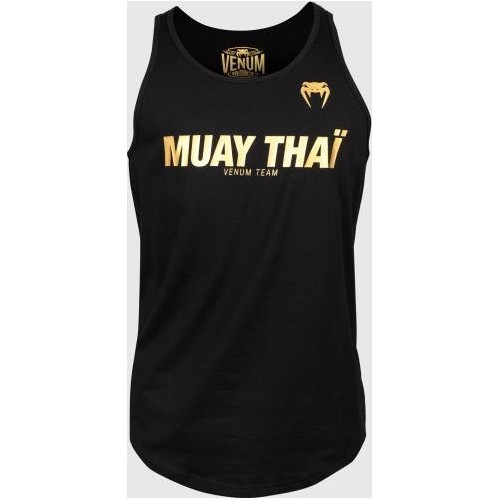 Мужская безрукавка Venum Muay Thai VT - черный/золотой