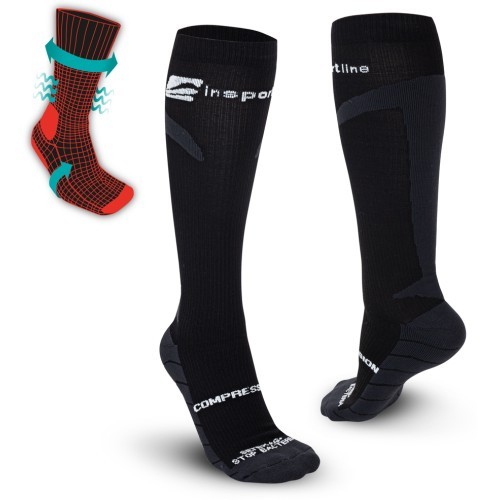 inSPORTline Compleano AG+ компрессионные носки до колена - Black