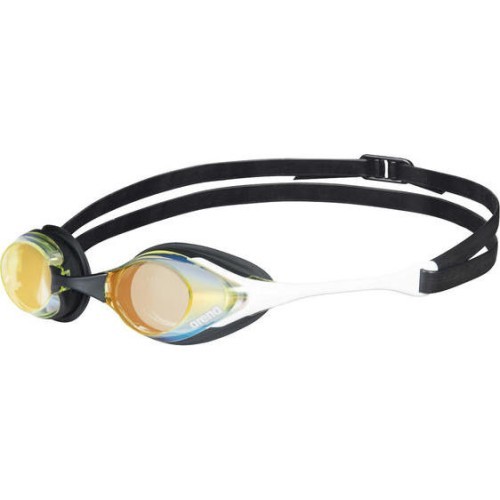 Очки для плавания Arena Cobra Swipe Mirrored Swim Goggles, желто-белые