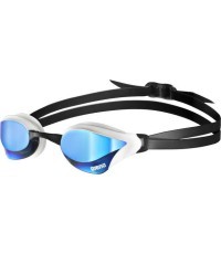Veidrodiniai plaukimo akiniai Arena Cobra Core Swipe, mėlyni-balti
