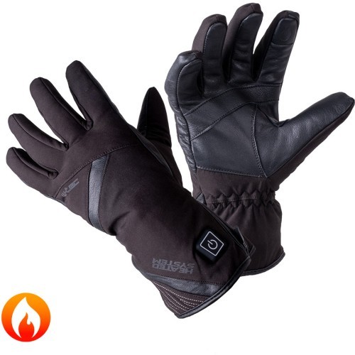Перчатки с подогревом для мотоциклов/велосипедов W-TEC HEATnoir - Black