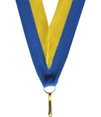 Лента для медали V8 синяя/желтая 1 см
