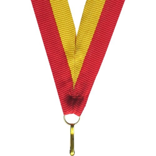Лента для медали V2 желтая/красная 2 см