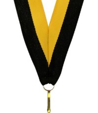 Лента для медали V2 желтая/черная 2 см