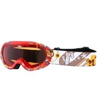 Vaikiški slidinėjimo akiniai Worker Doyle Black UV S2 - Raudona