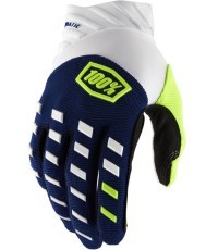 Motocross Gloves 100% Airmatic Blue/White - Mėlyna, balta