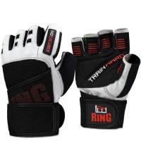 Fitness Gloves inSPORTline Shater - Juoda, balta