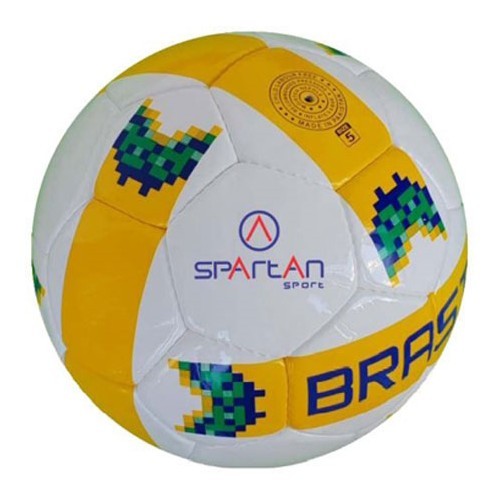 Futbola bumba SPARTAN Brasil Cordlay - White-Yellow