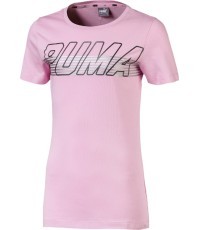 Puma Palidinė Paauglaims Alpha Logo Tee Pale Pink