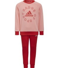 Adidas Sportinis Kostiumas Mergaitėms Lk Logo Jog Set Red Pink H65799